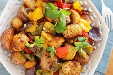 Roasted Chicken Sausage, Capsicum and Potato