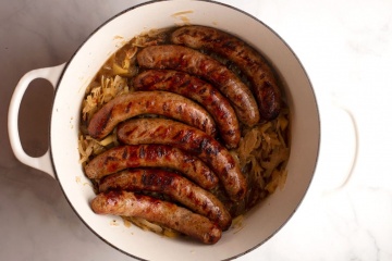 Baked Bratwursts & Sauerkraut