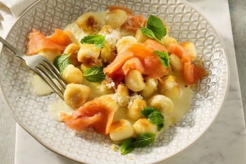 Pan-Fried Gnocchi with Tassal Smoked Salmon & mint